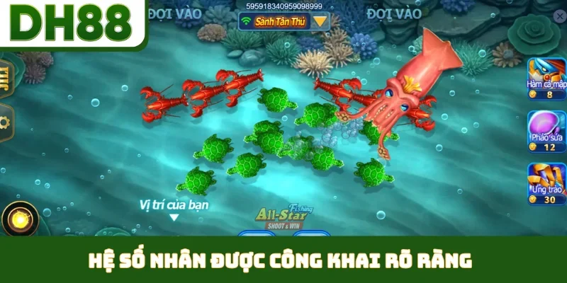 Hệ số nhân được công khai rõ ràng