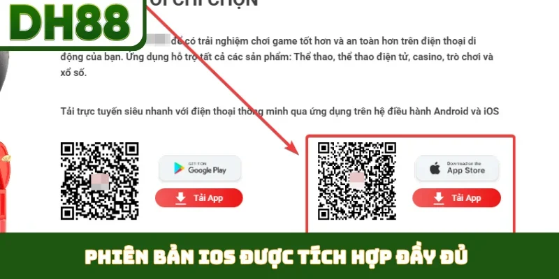 Phiên bản iOS được tích hợp đầy đủ