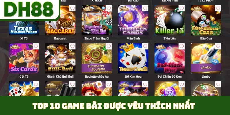 Top 10 game bài