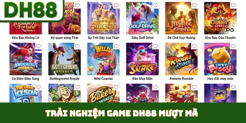 Trải nghiệm game DH88 mượt mà